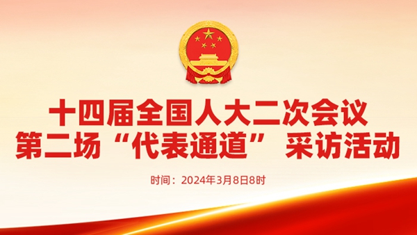 十四屆全國人大二次會(huì)議第二場“代表通道”采訪活動(dòng)